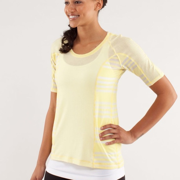 lululemon athletica Tops - Lululemon yellow Puri tee